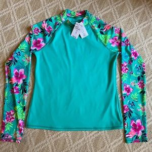 Land's End kids rash guard long sleeve size L (14)